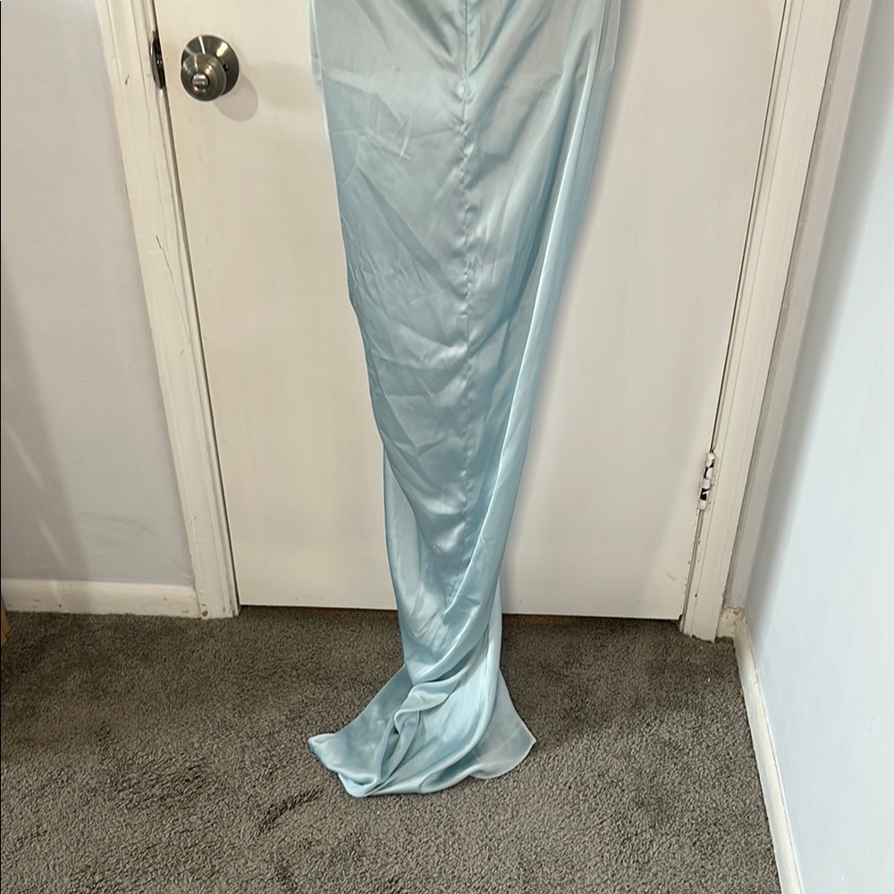 Baobab Collection LIZ Dress in Ice Ruched Asymmetrical Cocktail Gown NWT - Picture 7 of 10